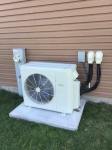 ductless mini-split unit outside house